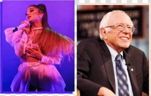 Ariana Grande And Bernie Sanders   Event  HD Png Download