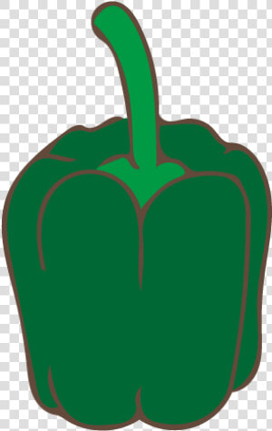 Green Pepper   Red Bell Pepper  HD Png Download