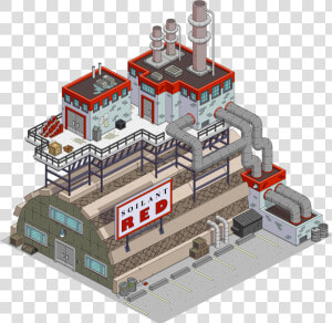 Soilant Red Factory Menu   Edificios En Los Simpson  HD Png Download