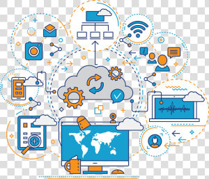 Why Is Fiber Better Illustration Of Connected World   Benefits Of Fiber Internet  HD Png Download