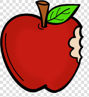 Cartoon Apple With A Bite Clipart   Png Download   Apple Bite Clipart  Transparent Png