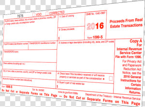 Form 1099 S  HD Png Download