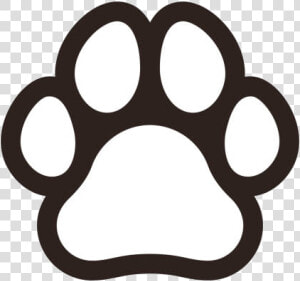 Dog Print Wondrous Paw Prints Clip Art Stylist Top   Black And White Paw Print Clipart  HD Png Download