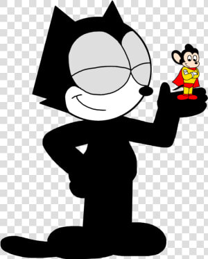 Felix With Mighty Mouse   Felix The Cat Is Apple  HD Png Download