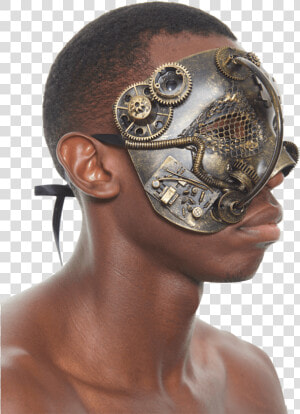 Gold Steampunk Terminator Mask   Bronze Sculpture  HD Png Download