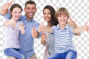 Robertson Home Inspection   Family With Thumbs Up  HD Png Download