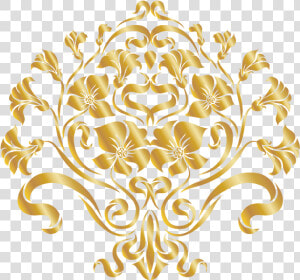 Arabesque Vector Ornament   Ornament Pattern Gold Floral Design Clipart  HD Png Download