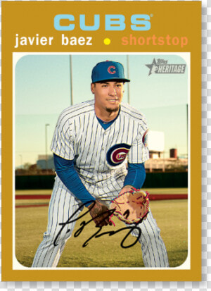 Javier Baez 2020 Topps Heritage Baseball Base Cards   Edwin Encarnacion  HD Png Download