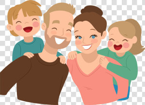 Transparent Parent And Child Clipart   Cartoon Family Vector Png  Png Download