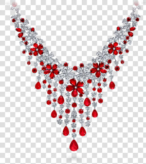 Transparent Red Diamond Png   Graff Ruby Diamond Necklace  Png Download