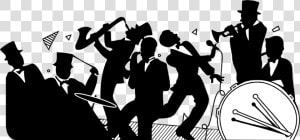 Rock Band Silhouette Clipart   Big Band Clip Art  HD Png Download