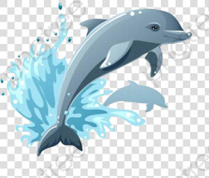 Jumping Clipart Dolphin   Dolphin Cartoon Png  Transparent Png