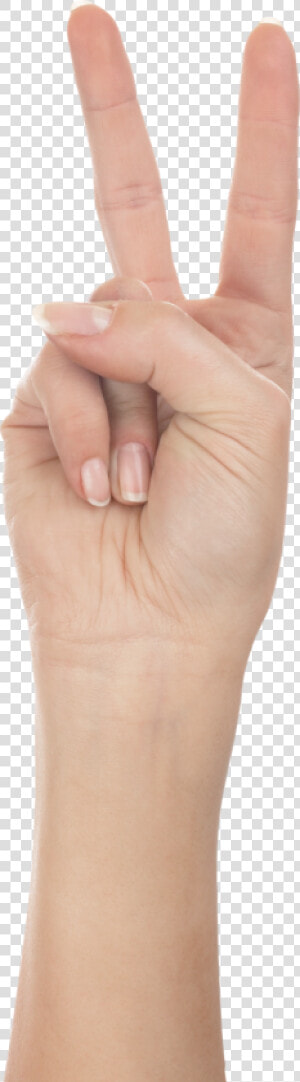 Hand Two Fingers Png  Transparent Png