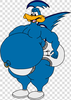 Fat Muscled Up Road Runner   Looney Tunes Road Runner Fat  HD Png Download