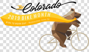 Colorado Bike Month Logo   Bike To Work Day 2019 Colorado  HD Png Download