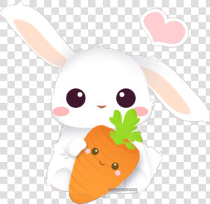 Transparent Carrots Clipart   Cartoon Kawaii Cute Bunny  HD Png Download