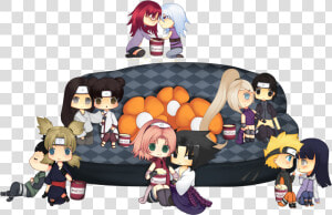 Chibi   Naruhina Sasusaku Shikatema And Saiino  HD Png Download