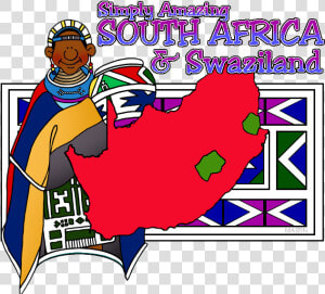 Africa Clip Art By Phillip Martin  South Africa And   South Africa And Swaziland  HD Png Download