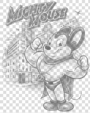 Classic Mighty Mouse Flexing  HD Png Download