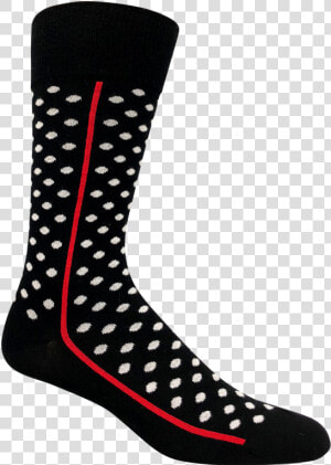 Black Polka Dots Socks   Black And Red Dress Socks  HD Png Download