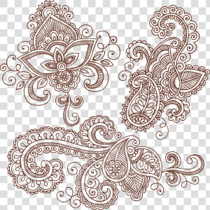 Paisley Fashion Ham Pattern Material Vector Mehndi  HD Png Download