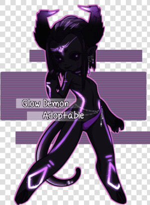 Glow Demon Adoptable   sold     Illustration  HD Png Download