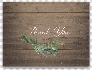 Rustic Wood And Greenery Wedding Thank You Notes   Calligraphy  HD Png Download