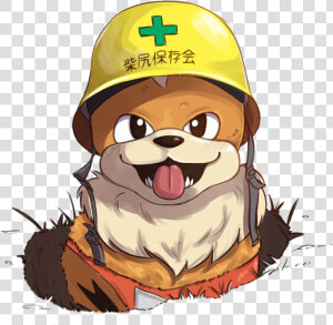 Hard Hat Growlithe Drawthread     Cartoon  HD Png Download