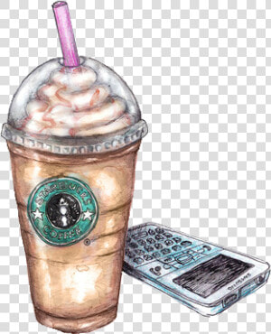 Coffee Starbucks Cafe Tea Frappuccino   Drawing Starbucks Caramel Macchiato  HD Png Download