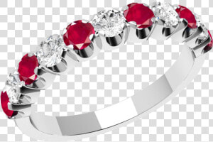 Ruby And Diamond Ring For Women In 18ct White Gold   Pre engagement Ring  HD Png Download