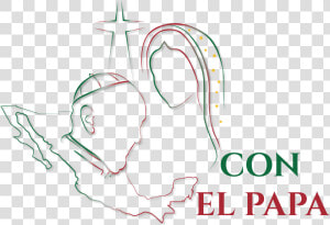 Con El Papa   Visita Papa Logo  HD Png Download