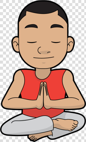 Meditating Man Png Cartoon  Transparent Png