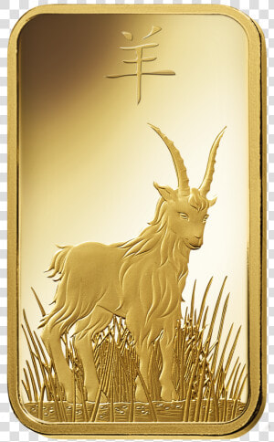 5 Gram Fine Gold Bar   Year Of The Goat Gold  HD Png Download