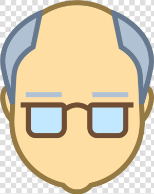 Old Man At Computer   Cartoon Old Person Face  HD Png Download