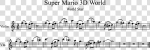 Super Mario Star Music Download   Mario 3d World Partitura  HD Png Download