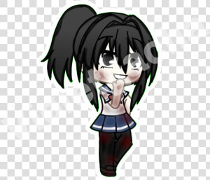 Ayano Aishi gacha Life Sticker yandere Simulator    Gacha Life Yandere Simulator  HD Png Download