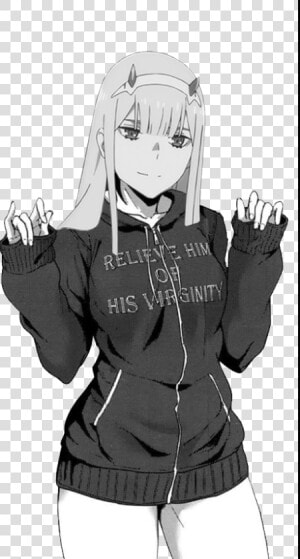 Zero Two Wearing Sweater   Zero Two With Hoodie  HD Png Download