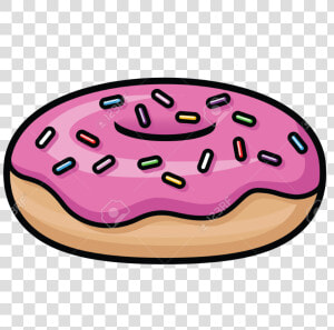 Donut Cartoon Doughnut Clipart Pencil And Inlor Transparent   Cartoon Doughnut  HD Png Download