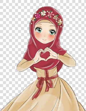 Transparent Hijab Png   Anime Girl Anime Hijab  Png Download