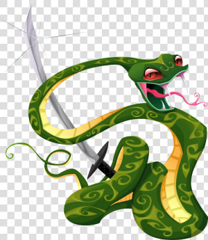 Clip Art smooth Reptile   Cartoon Mean Snake  HD Png Download