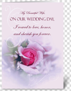 Pink Rose Wedding Anniversary For Wife Greeting Card   Our Marriage Anniversary  HD Png Download