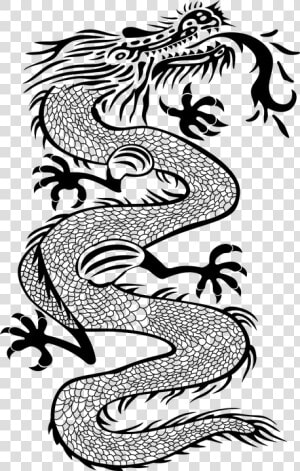 Dragon  Monster  Black  Tattoo  No Background  Teeth   Chinese Dragon Art Drawing  HD Png Download