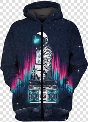 3d Astronaut With Boombox In The Space Full Print T   Death Note Ryuk Hoodie  HD Png Download