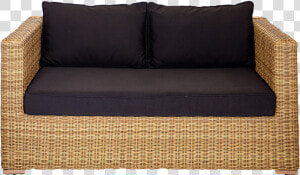 Dune Two Seater Sofa With Black Cushions   Loveseat  HD Png Download