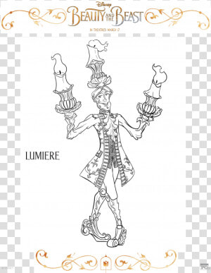 Beauty And The Beast Lumiere Drawing  HD Png Download