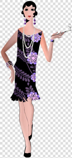 Flapper  1920 S  Vintage  Fashion  Style  1920  Retro   1920s Flapper Png  Transparent Png