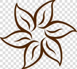 Brown Flower Svg Clip Arts   Star Flower Clipart  HD Png Download