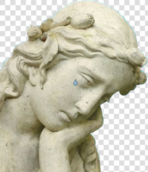  cry  tumblr  aesthetic  art  statue  freetoedit   Statue Art  HD Png Download