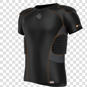 Shock Doctor Core Shockskin 5pad Shirt  Black grey    Active Shirt  HD Png Download