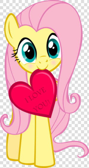 I Love You Fluttershy Rainbow Dash Applejack Rarity   Twilight Sparkle And Fluttershy  HD Png Download